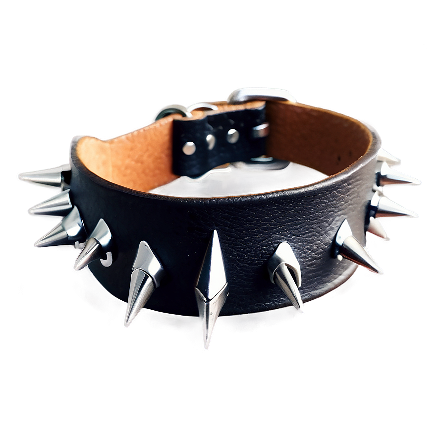 Vegan Leather Spiked Choker Png Wpi90 PNG image