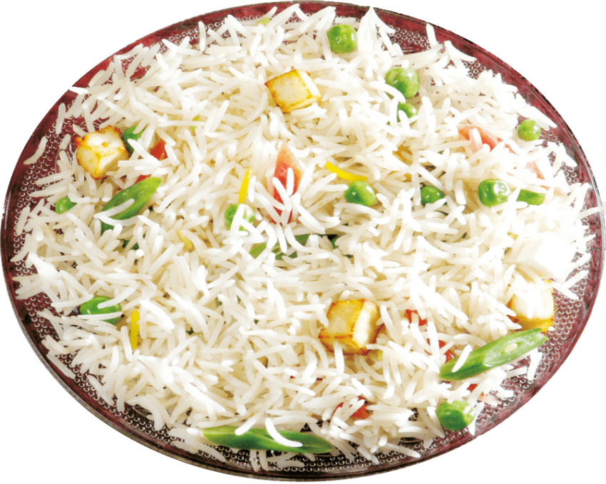 Vegetable Fried Rice Dish PNG image