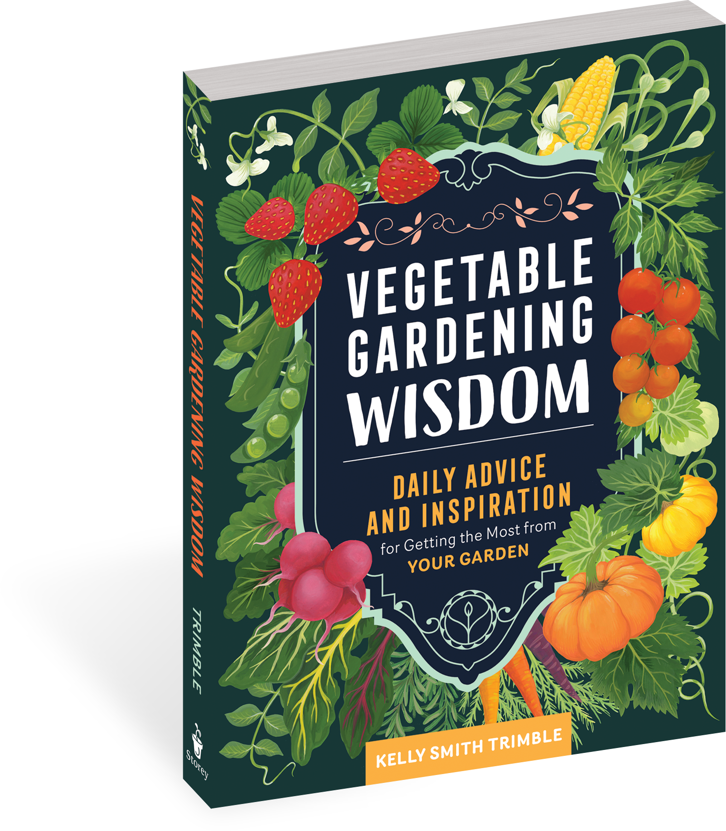 Vegetable Gardening Wisdom Book Cover PNG image