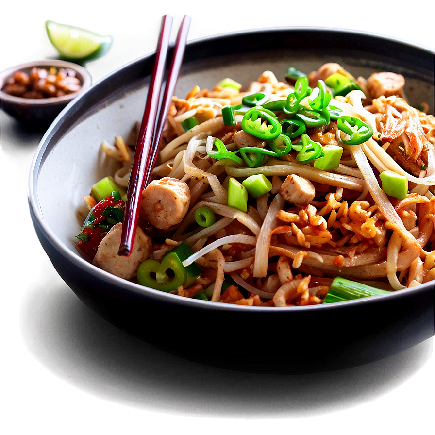 Vegetarian Pad Thai Feast Png Nip PNG image