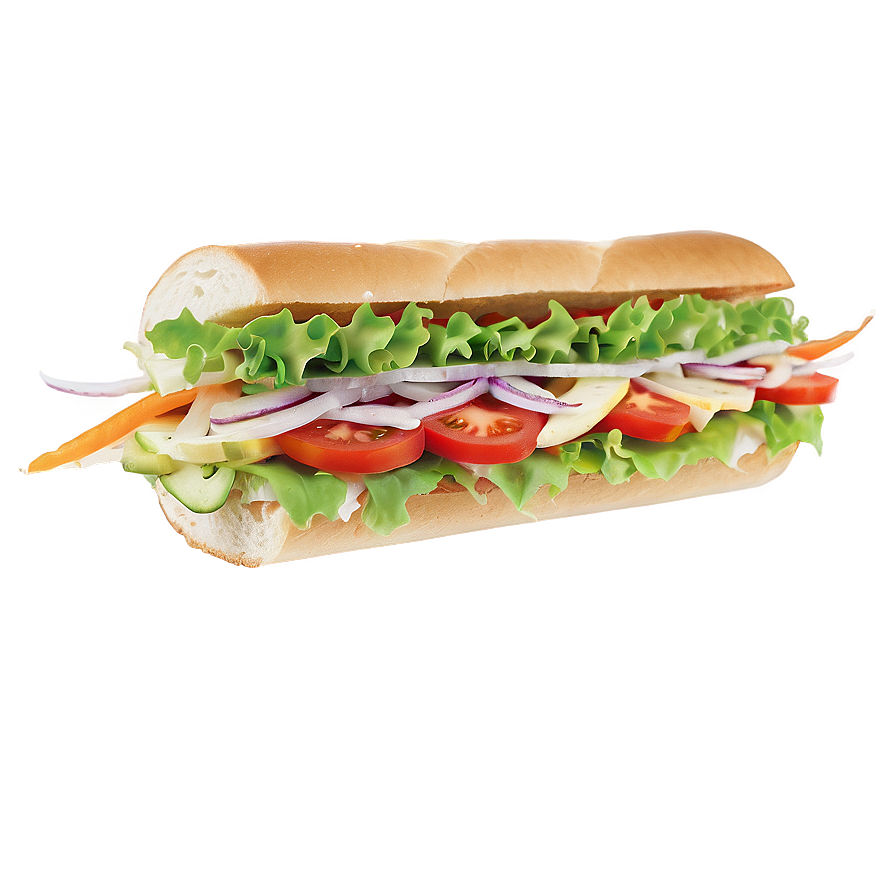 Veggie Lover's Sub Sandwich Png 88 PNG image