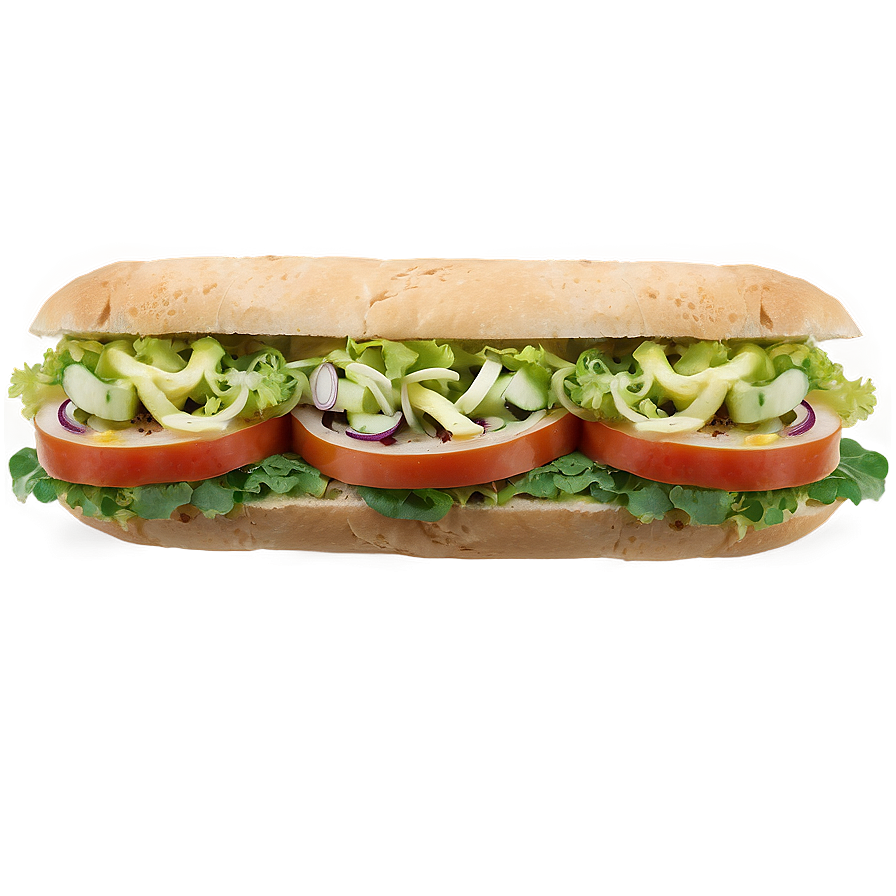 Veggie Lover's Sub Sandwich Png 94 PNG image