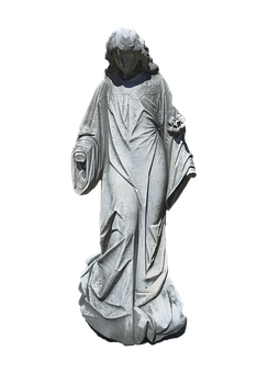 Veiled Figure Statue Sculpture PNG image