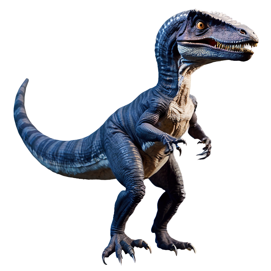 Velociraptor In Action Pose Png Bis PNG image