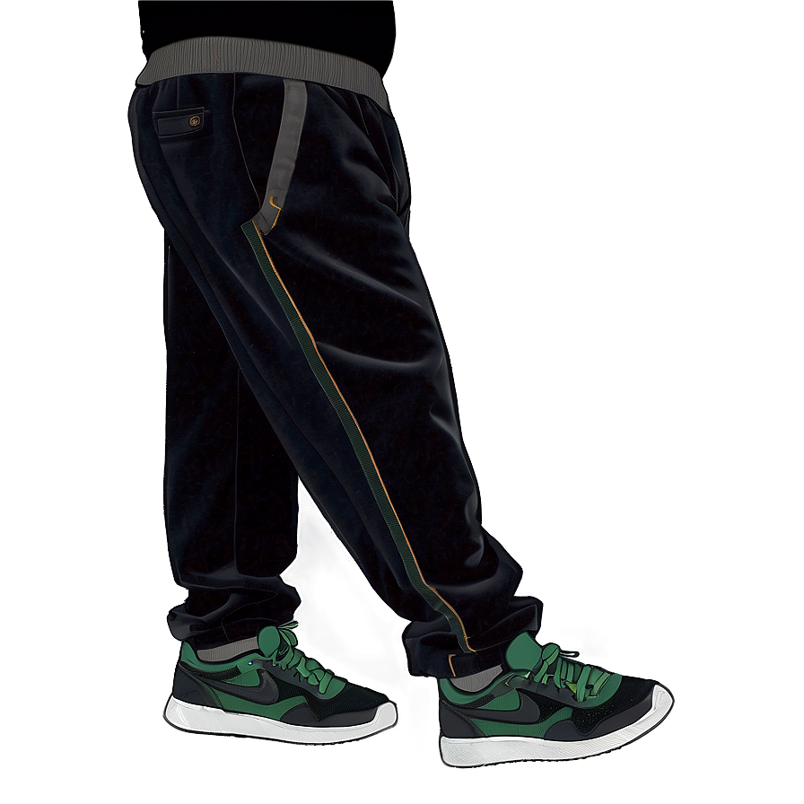 Velvet Black Sweatpants Png Bjy PNG image