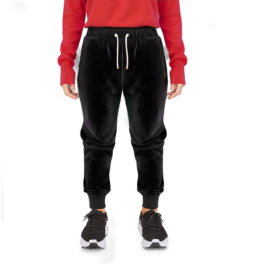 Velvet Black Sweatpants Png Lia43 PNG image