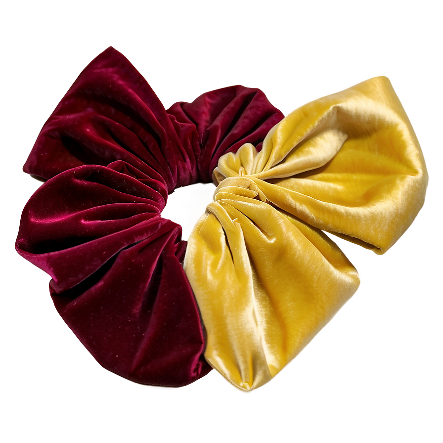 Velvet Bow Scrunchie Png 06132024 PNG image