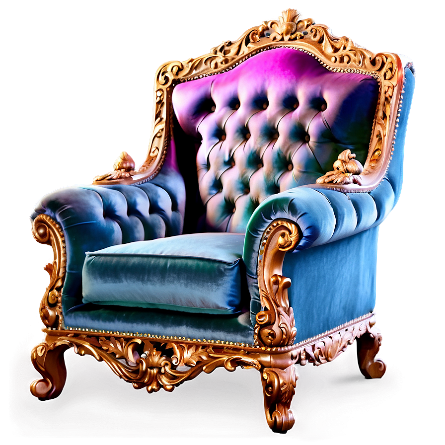 Velvet King Chair Png 57 PNG image