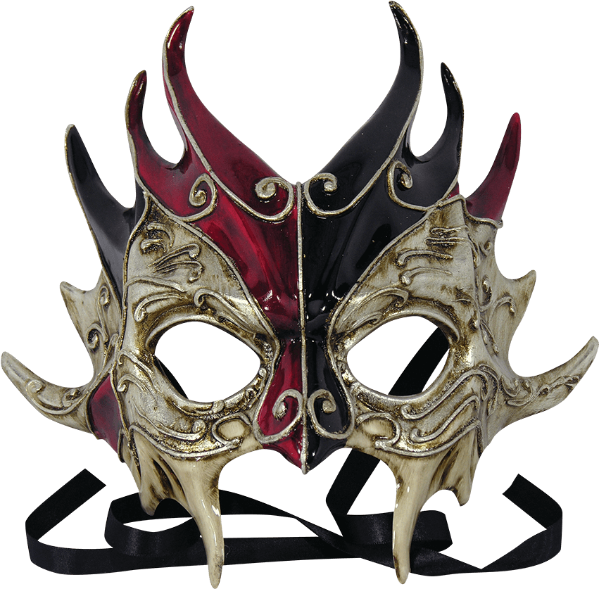 Venetian Mask Flame Design PNG image