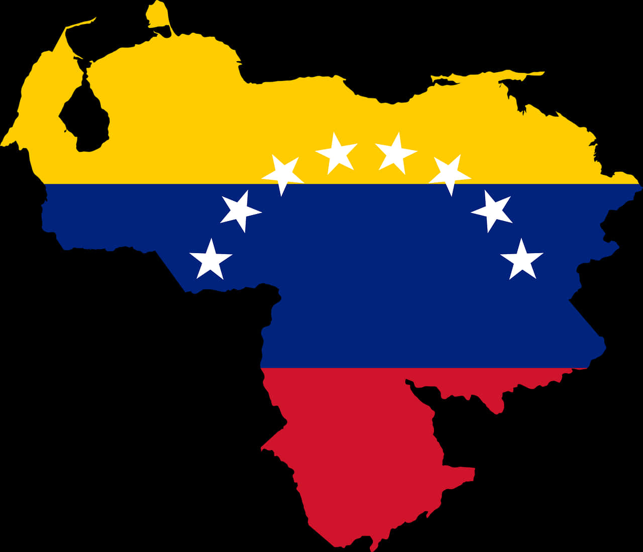 Venezuela Map Flag Graphic PNG image