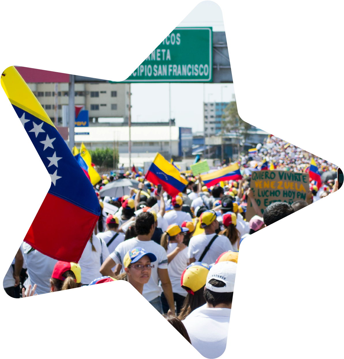 Venezuela Protest March Crowd PNG image