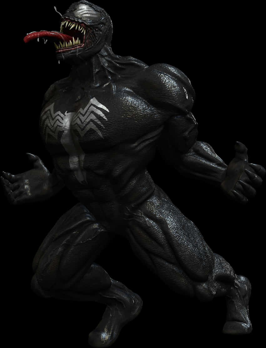 Venom_ Character_ Pose PNG image