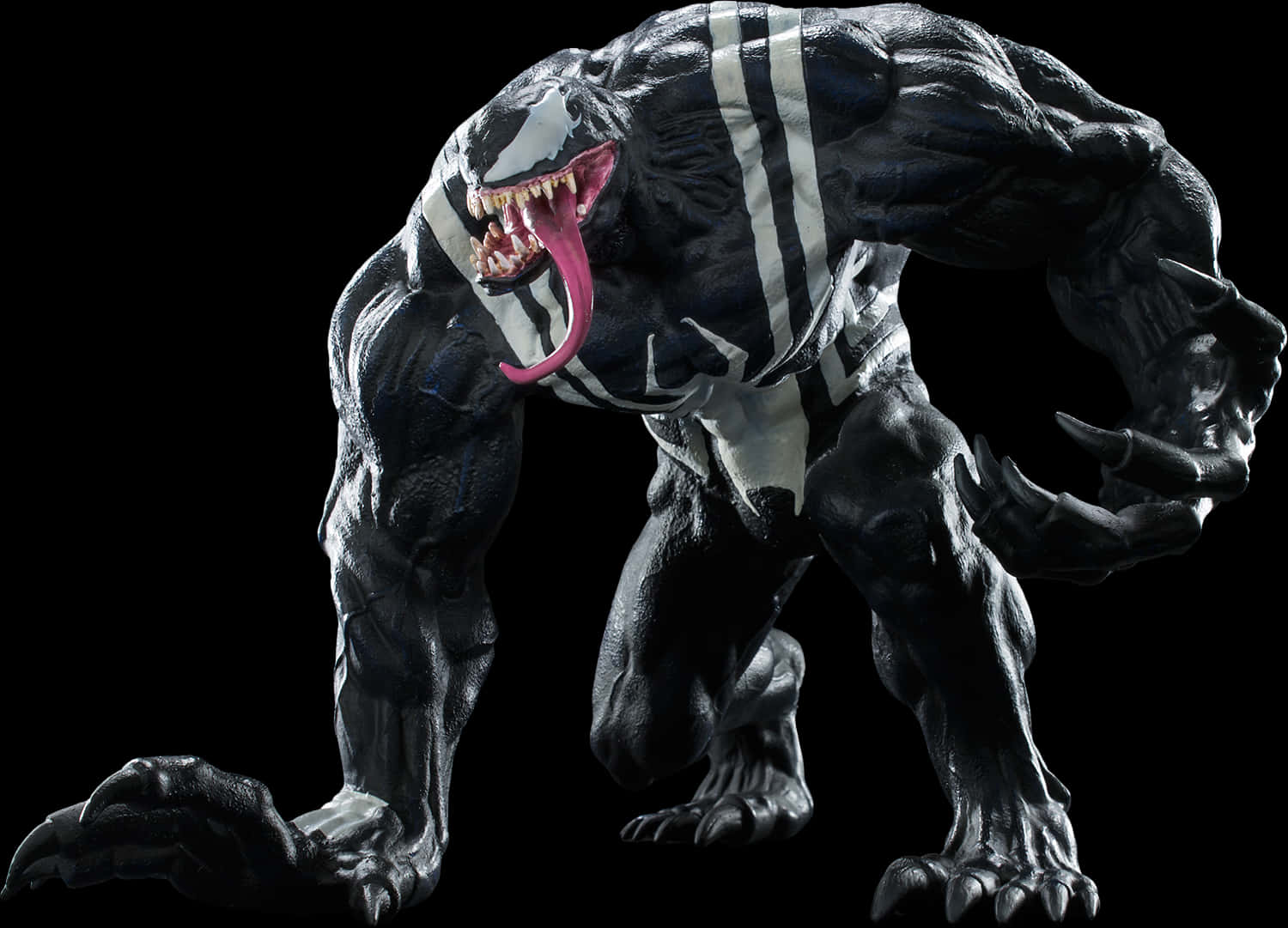 Venom Figurein Action Pose PNG image