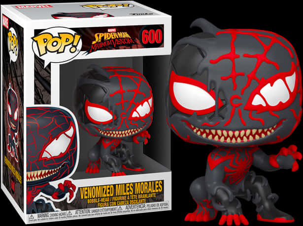 Venomized Miles Morales Funko Pop PNG image