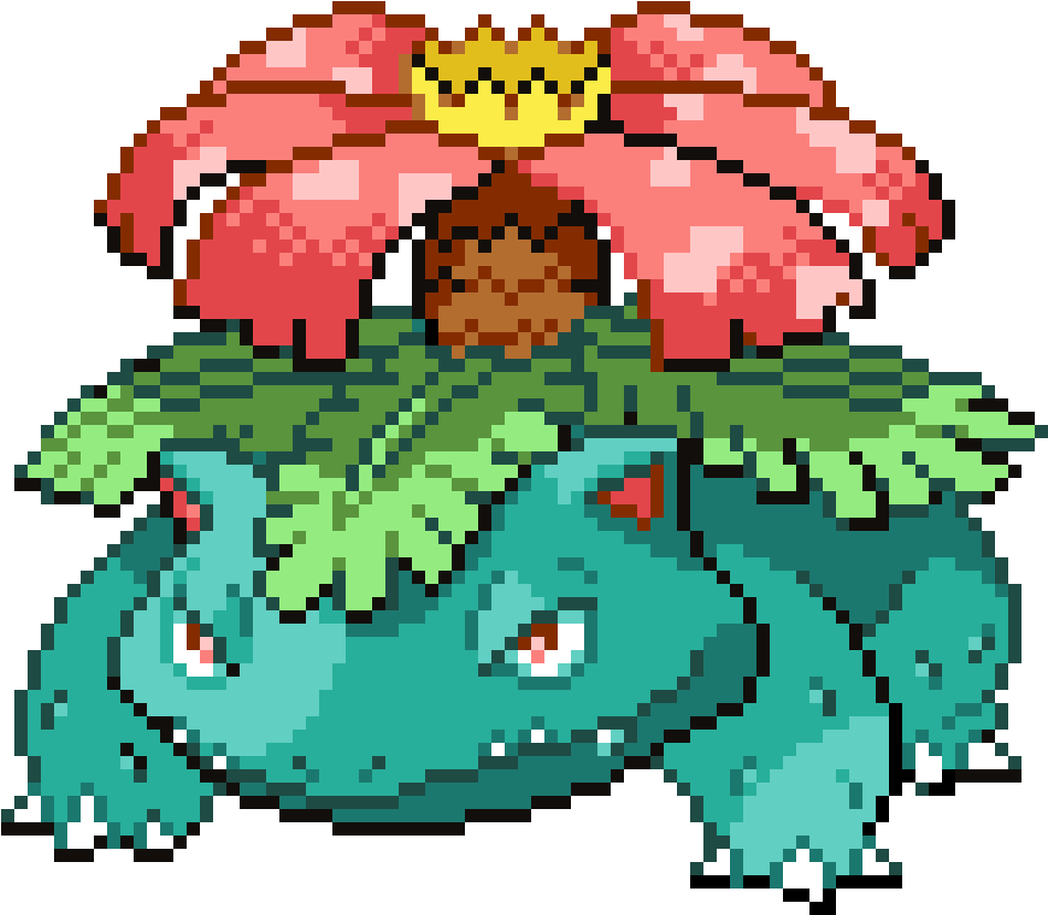 Venusaur_ Pixel_ Art_ Creation PNG image