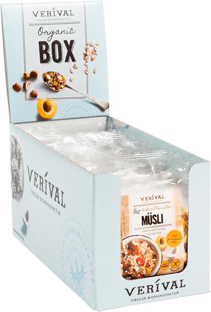 Verival Organic Cereal Box Open PNG image