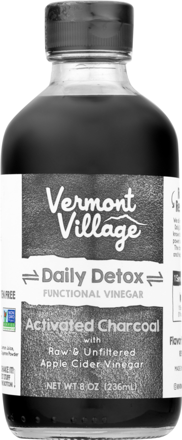 Vermont Village Activated Charcoal Apple Cider Vinegar PNG image