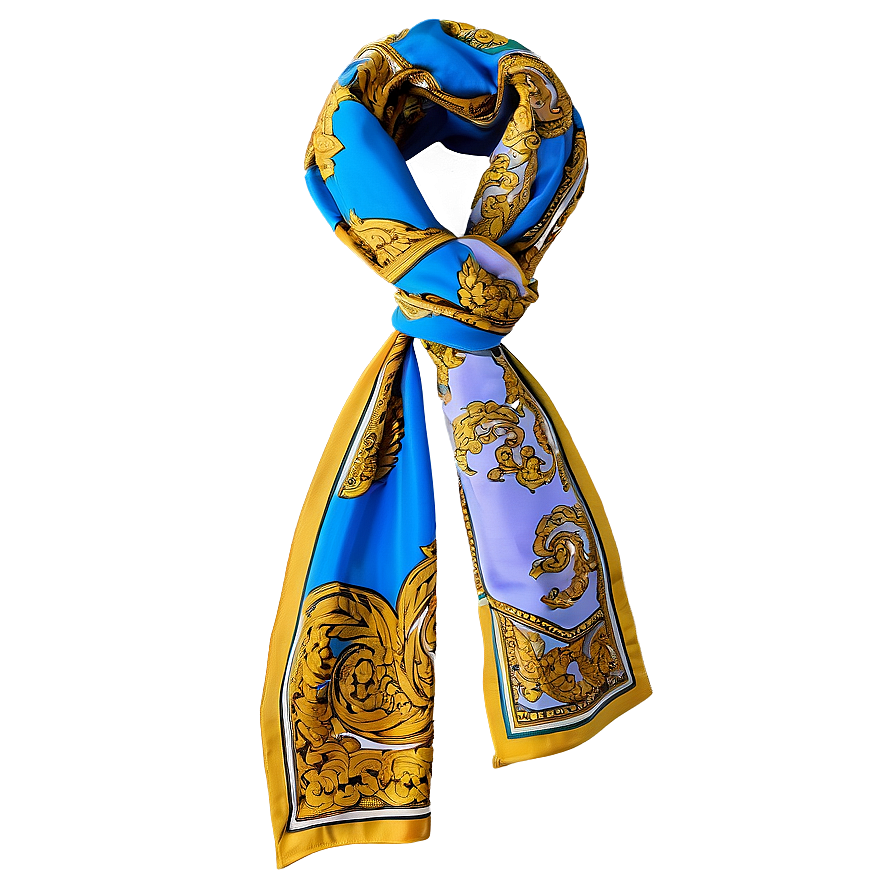 Versace Silk Scarf Design Png Qkx PNG image