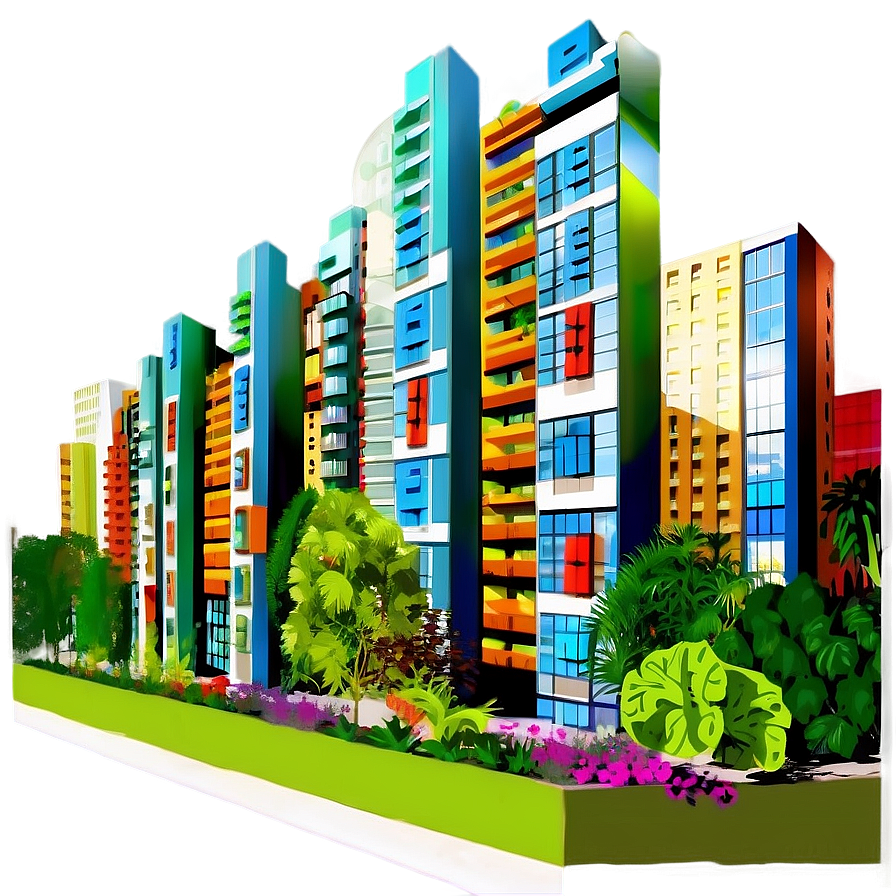 Vertical City Gardens Png Lkb79 PNG image