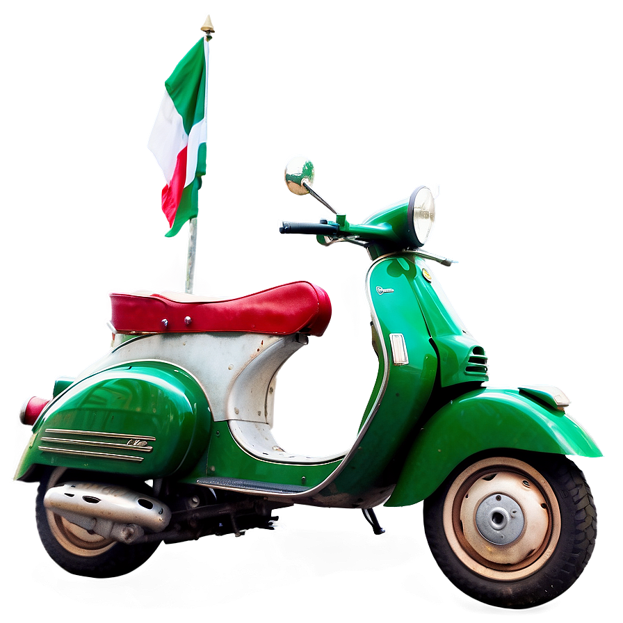 Vespa With Italian Flag Png 06252024 PNG image