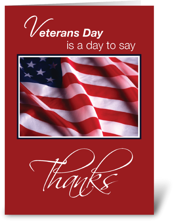 Veterans Day Thanks Card PNG image