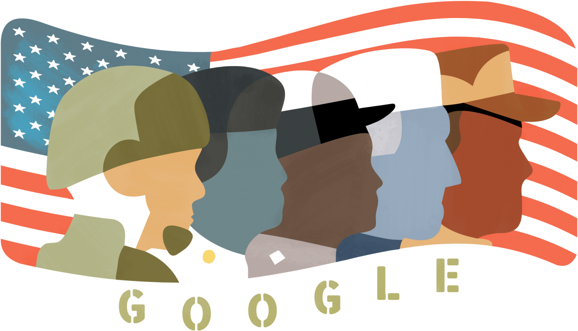 Veterans Day Tribute Google Doodle PNG image