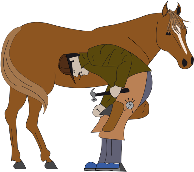 Veterinarian Checking Horse Health PNG image
