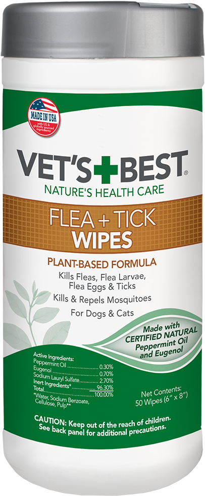 Vets Best Flea Tick Wipes Product PNG image