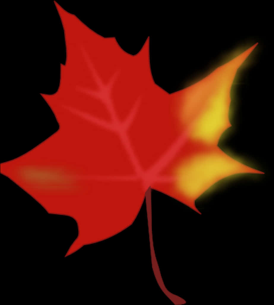 Vibrant Autumn Maple Leaf PNG image