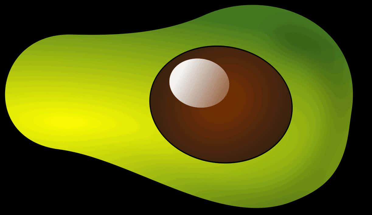 Vibrant Avocado Illustration PNG image