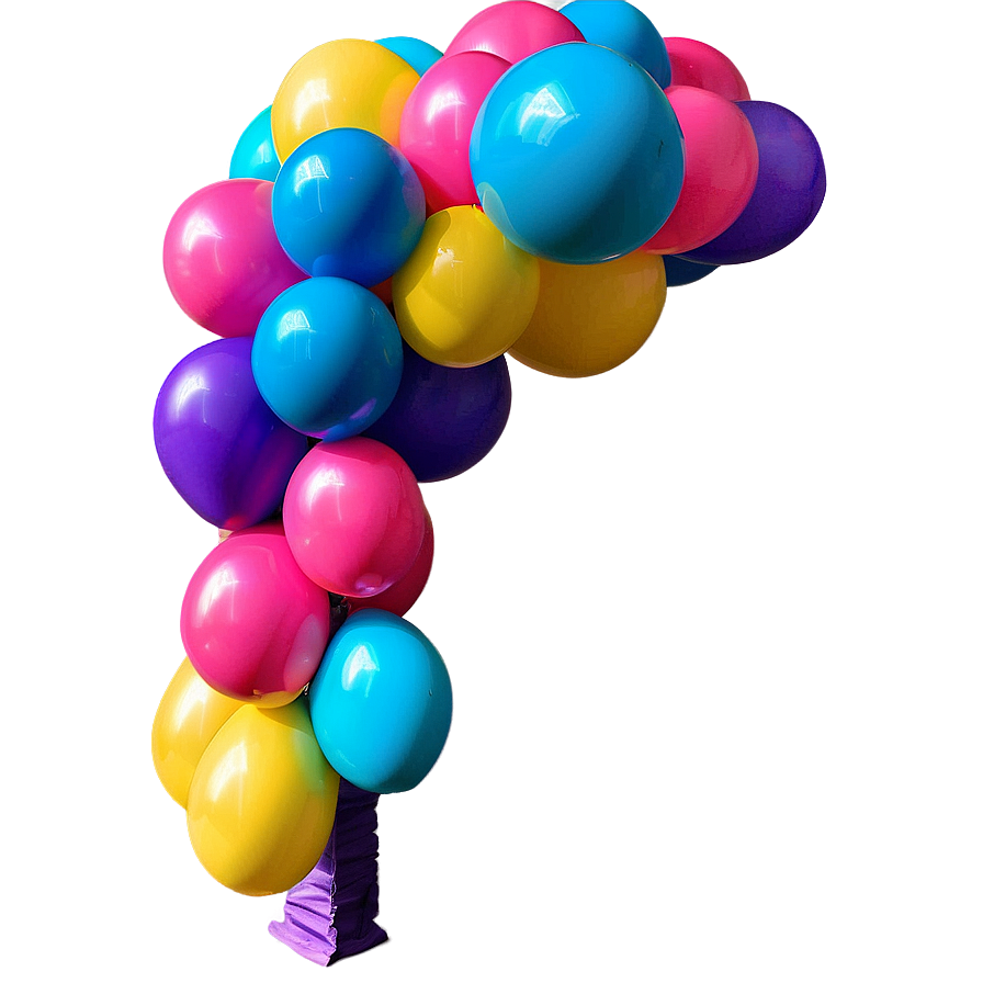 Vibrant Balloon Garland For Parties Png Whw PNG image