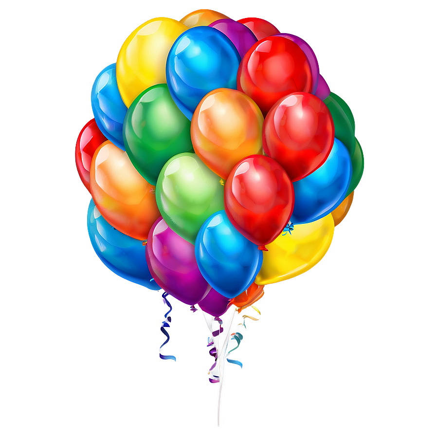 Vibrant Birthday Balloon Png Vbo90 PNG image