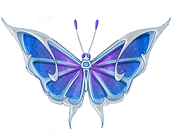 Vibrant Blue Butterfly Art PNG image