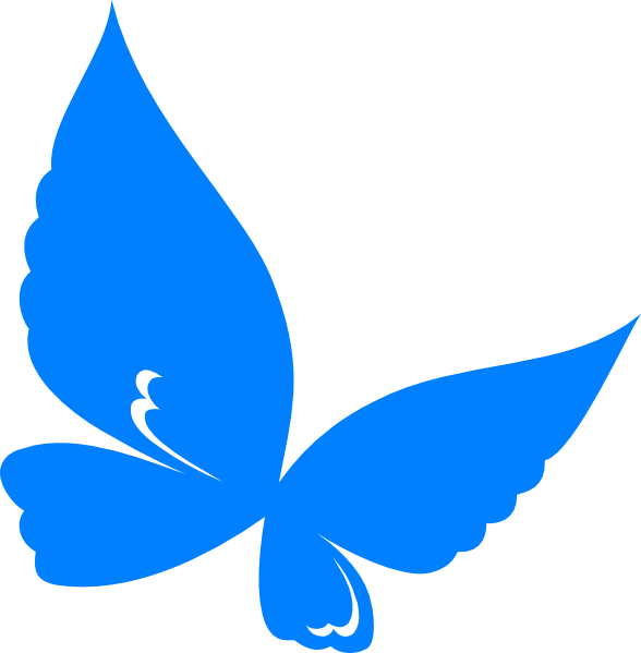 Vibrant Blue Butterfly Graphic PNG image