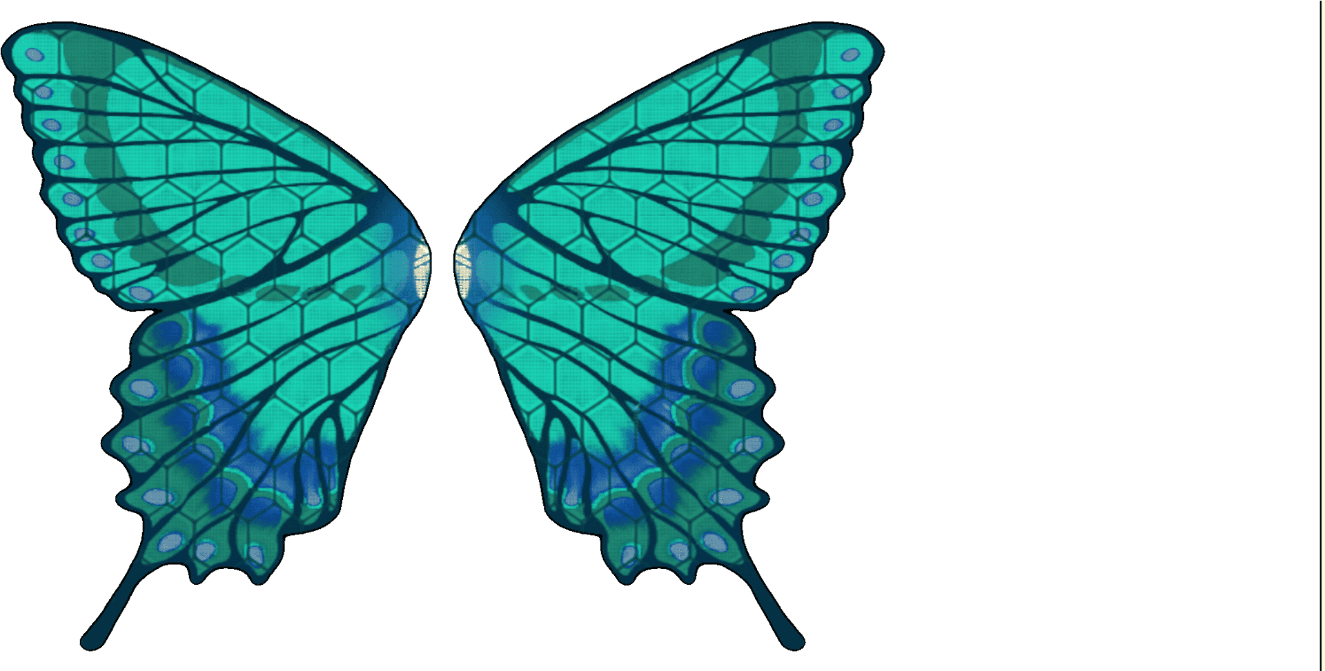 Vibrant Blue Butterfly Wings PNG image