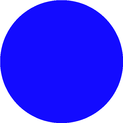 Vibrant Blue Circle Graphic PNG image