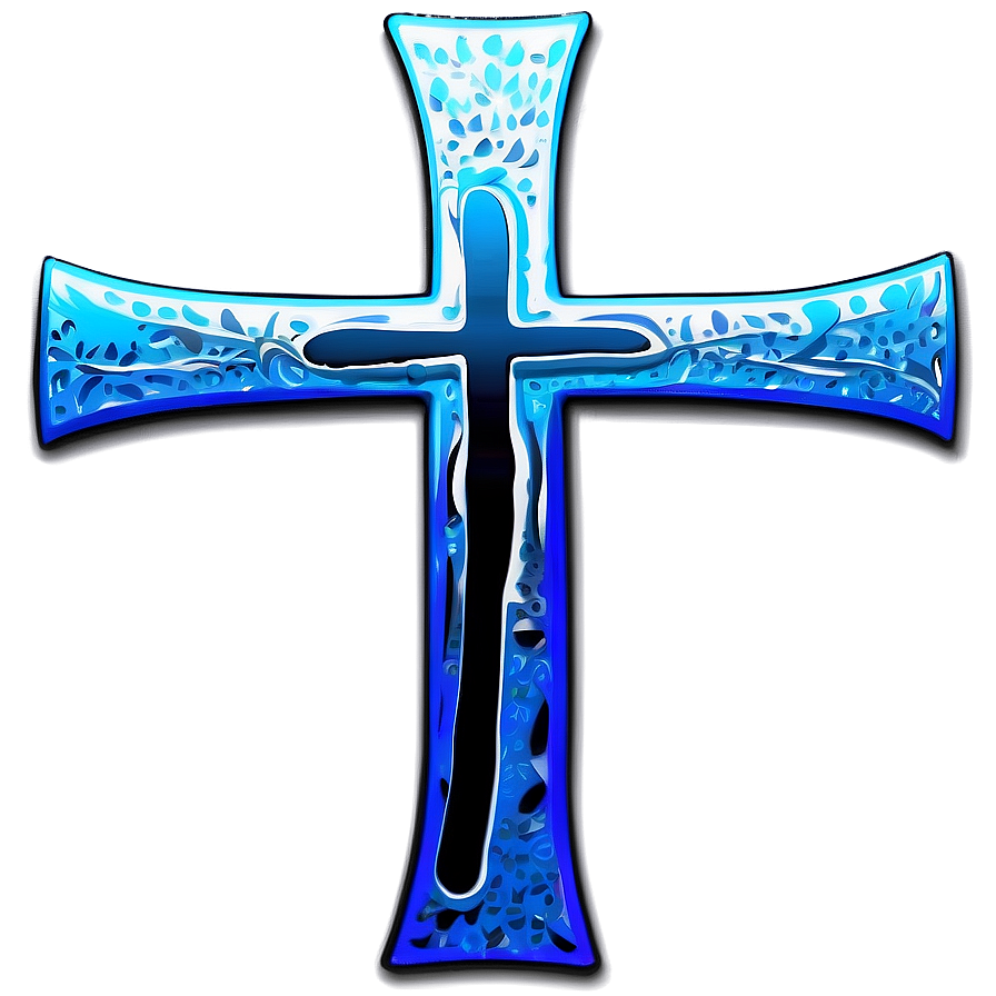 Vibrant Blue Cross Picture Png 7 PNG image