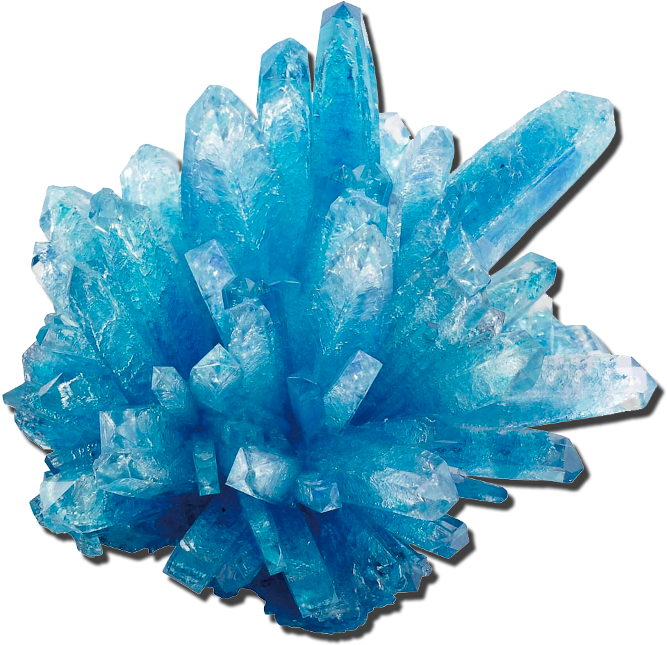 Vibrant Blue Crystal Cluster.png PNG image