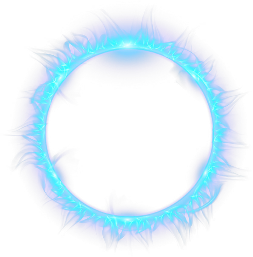 Vibrant Blue Flame Ring PNG image