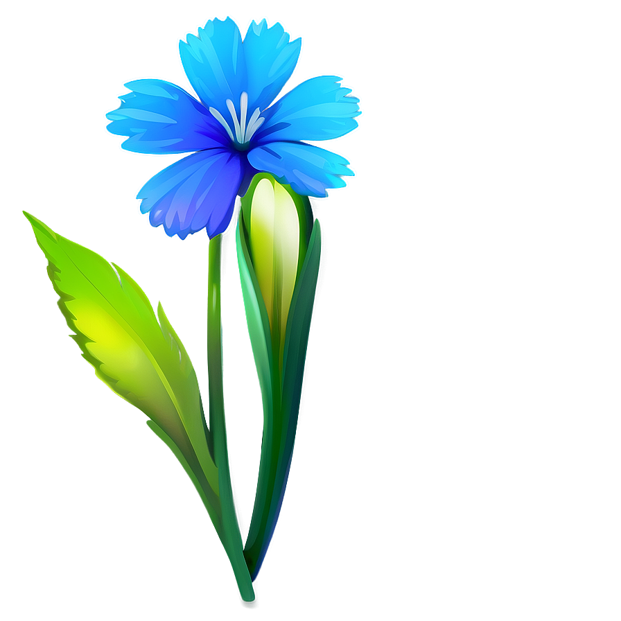 Vibrant Blue Flower Png 84 PNG image