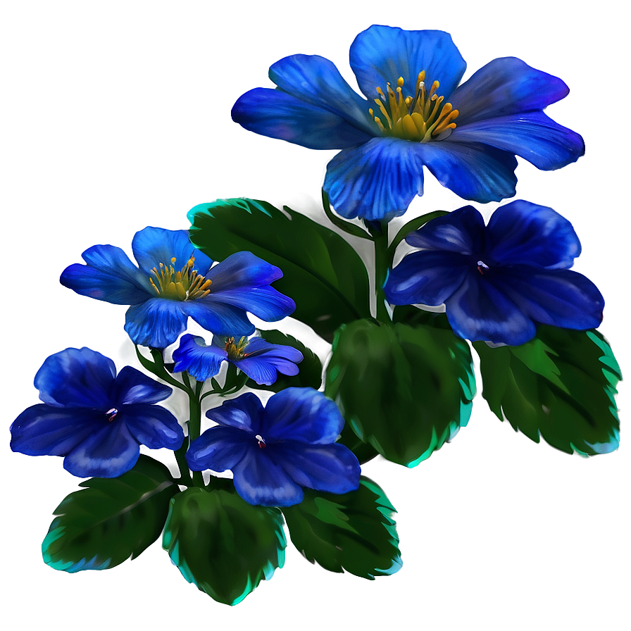 Vibrant Blue Flower Png Ksw14 PNG image