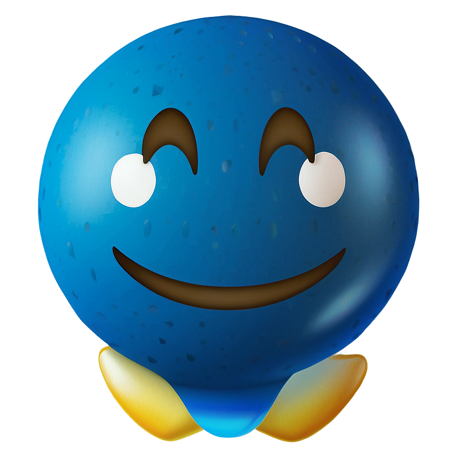 Vibrant Blue Happy Emoji Png 06292024 PNG image