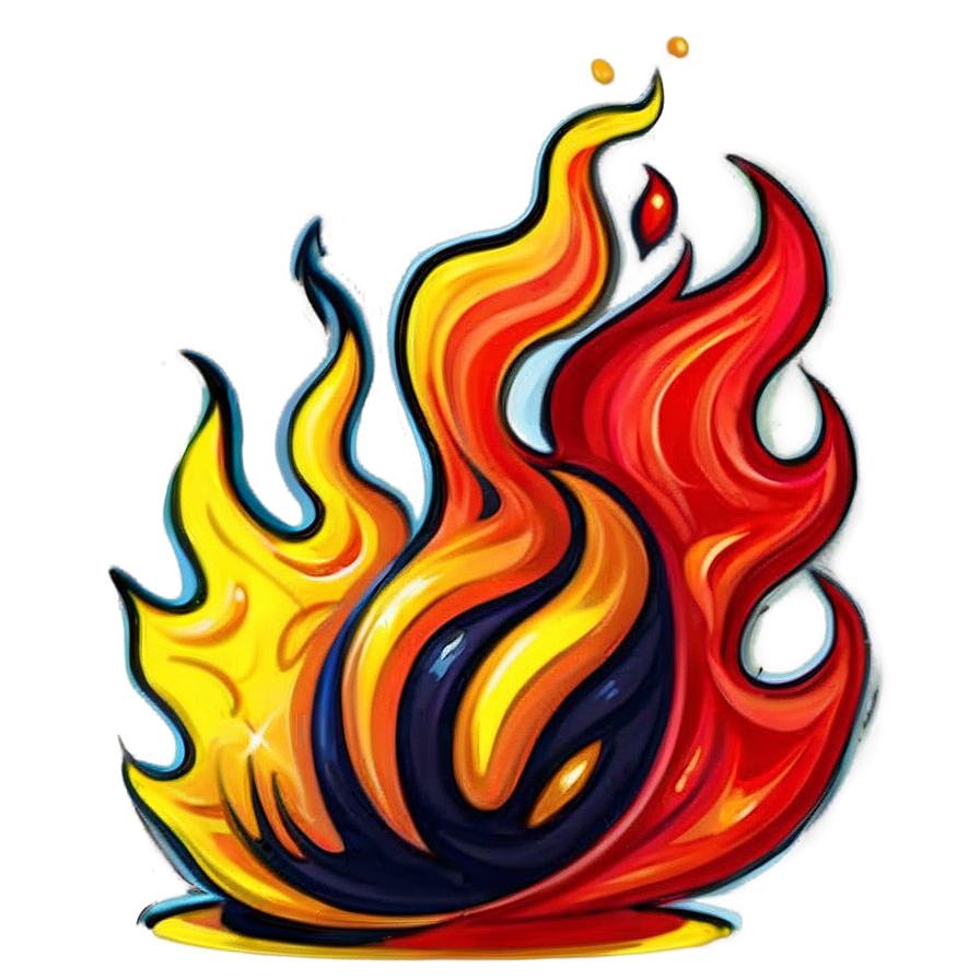 Vibrant Cartoon Fire Png 64 PNG image