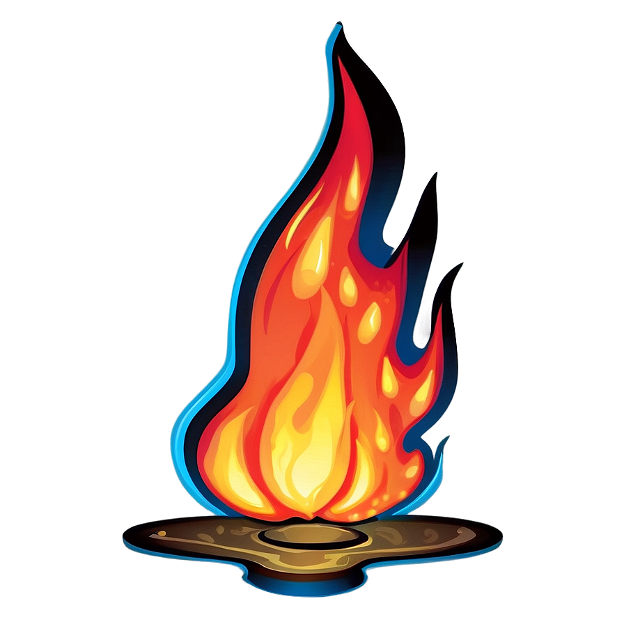 Vibrant Cartoon Fire Png Pan57 PNG image