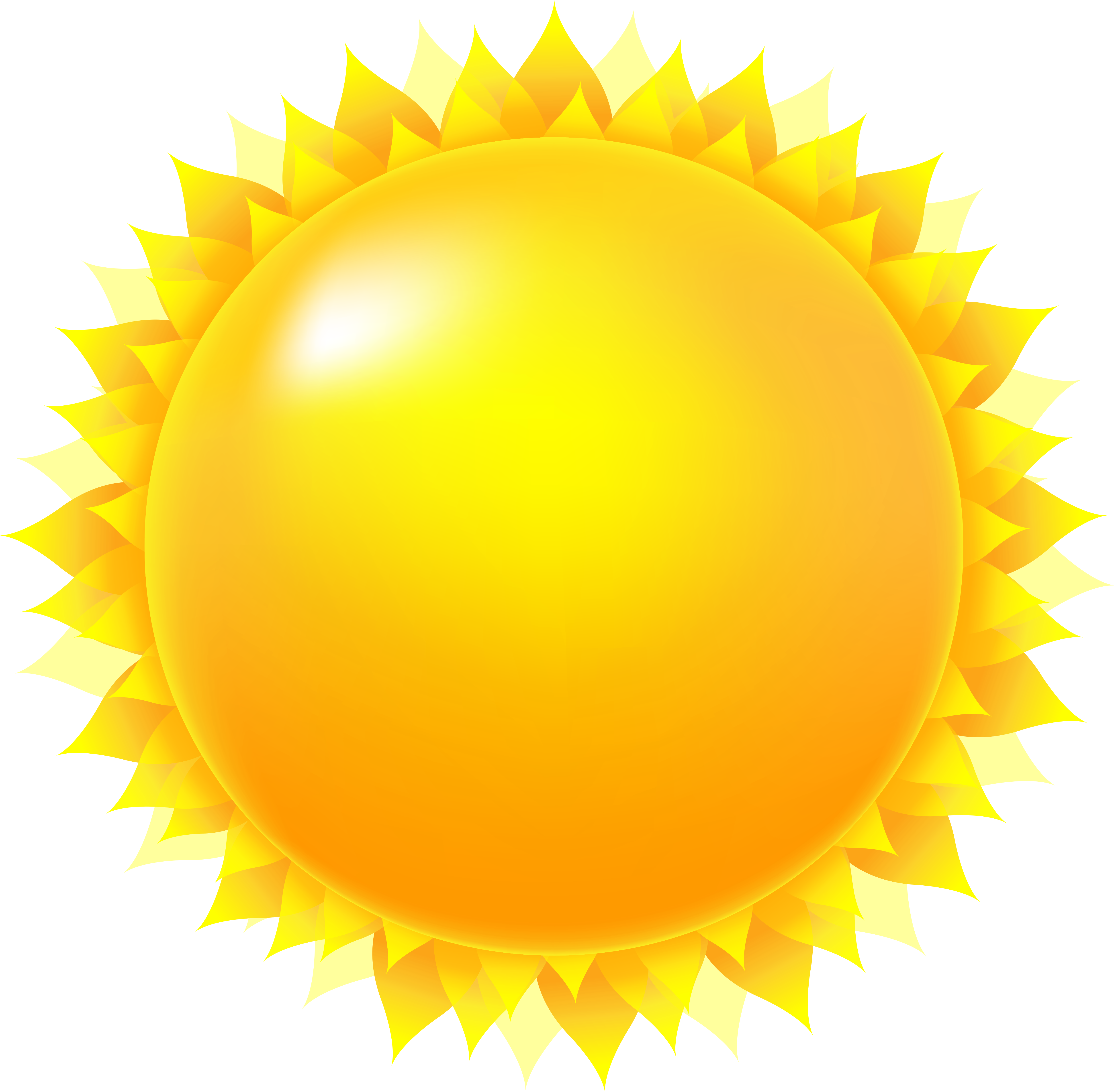 Vibrant Cartoon Sun Illustration PNG image