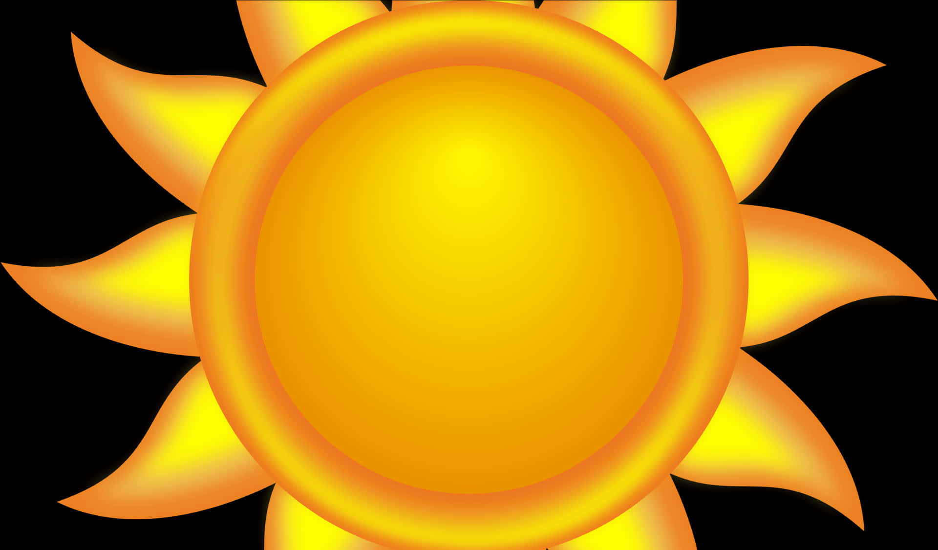 Vibrant Cartoon Sun Illustration PNG image