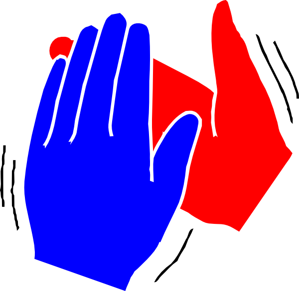 Vibrant Clapping Hands Illustration PNG image