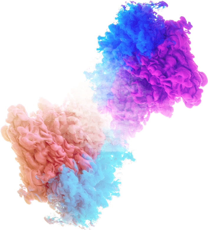 Vibrant Color Smoke Plumes PNG image