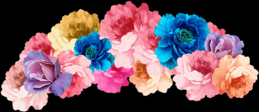 Vibrant_ Colorful_ Flowers_ Arrangement.jpg PNG image