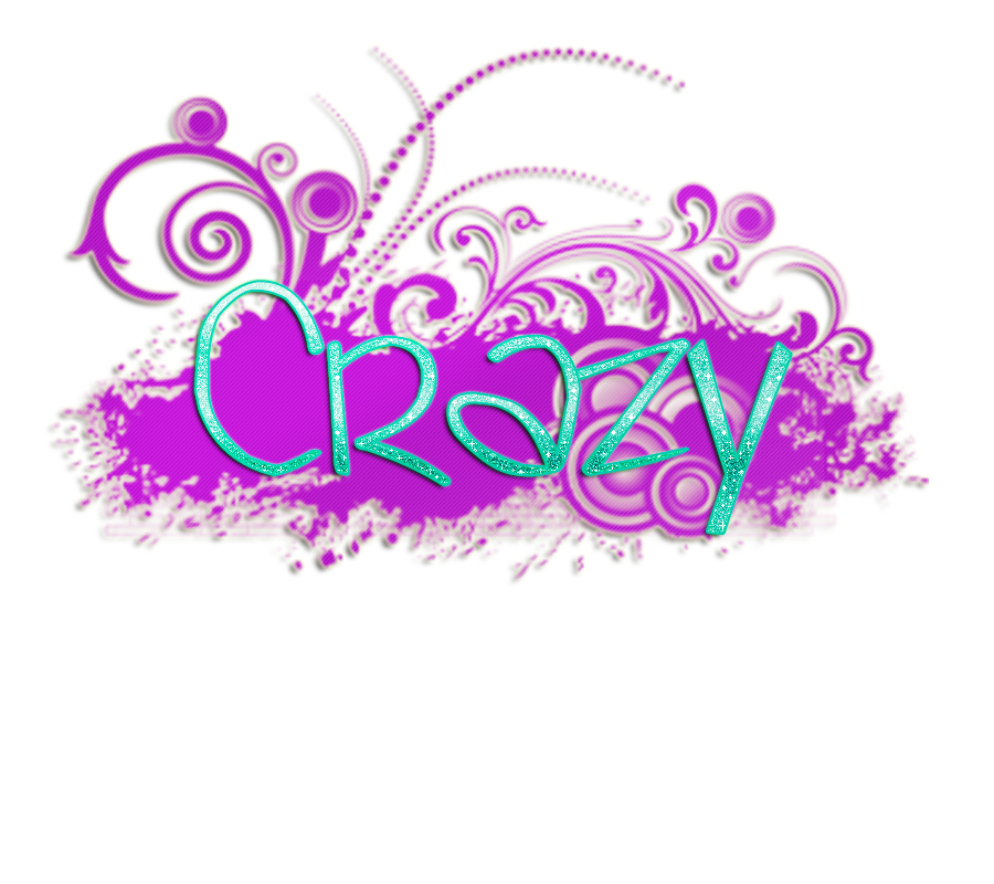 Vibrant Crazy Text Graphic PNG image
